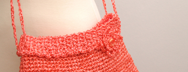 crochet coral bag / bolso de ganchillo coral