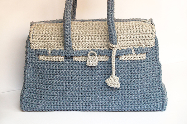 bolso de ganchillo birkin bicolor crochet