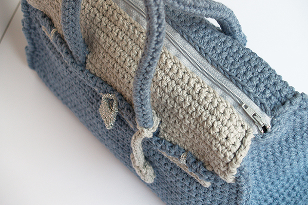 bolso de ganchillo birkin bicolor crochet