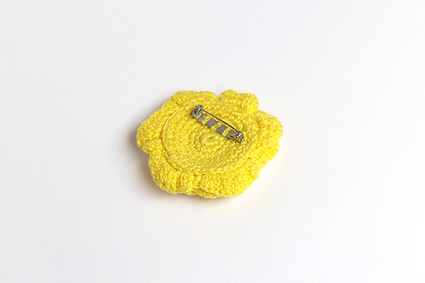 flor amarilla broche yellow flower brooch