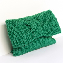 bolso verde con lazo
