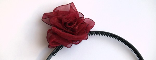 flor en diadema / flower headband