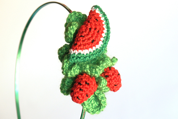 diadema sandía y fresas / watermelon and strawberries headband