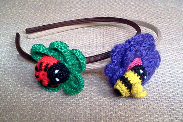 diadema mariquita y abeja / ladybug and bee headband