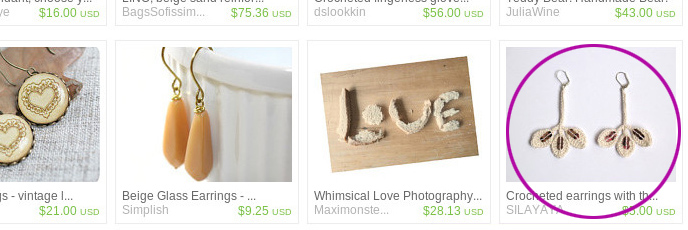 Etsy frontpage