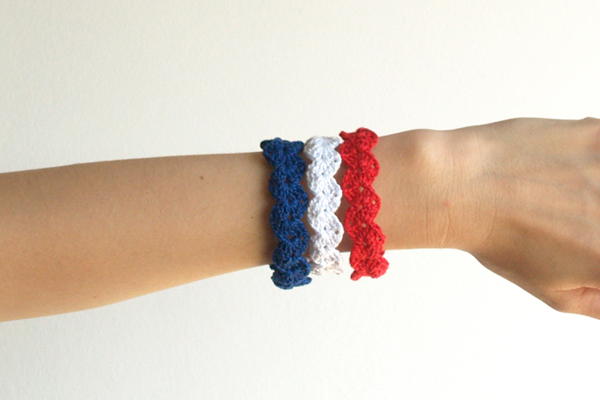 pulsera bandera de francia / france flag bracelet