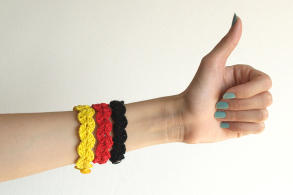 pulsera bandera de alemania / german flag bracelet