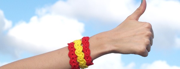 pulsera bandera de españa / spanish flag bracelet