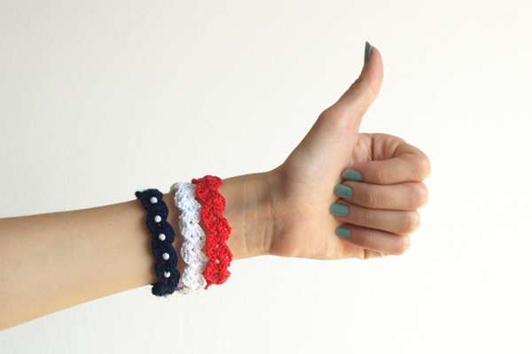 pulsera bandera de estados unidos de america / USA flag bracelet